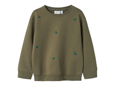 Name It dusty olive dinosaur sweatshirt